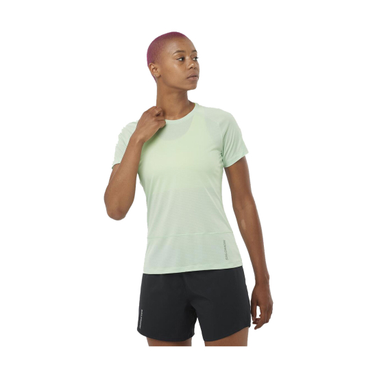 T-SHIRT MANCHES COURTES CROSS RUN FEMME VERT