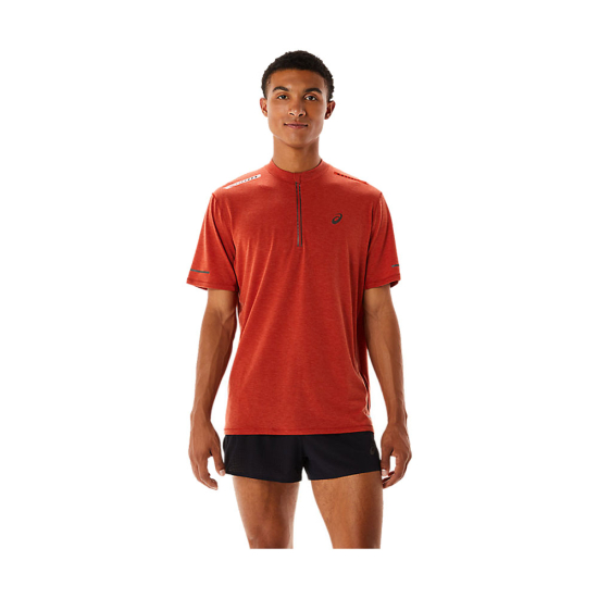 ASICS - T-SHIRT MANCHES COURTES METARUN 1/2 ZIP HOMME