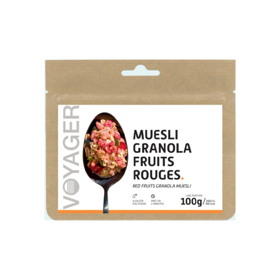 VOYAGER - PETIT-DÉJEUNER LYOPHILISÉ - MUESLI GRANOLA FRUITS ROUGES