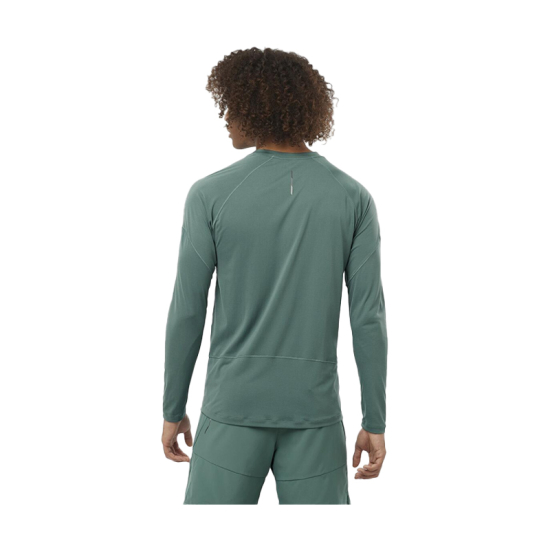 T-SHIRT CROSS RUN MANCHES LONGUES HOMME VERT