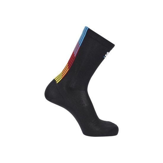 SALOMON - CHAUSSETTES PULSE RACE FLAG CREW NOIRES