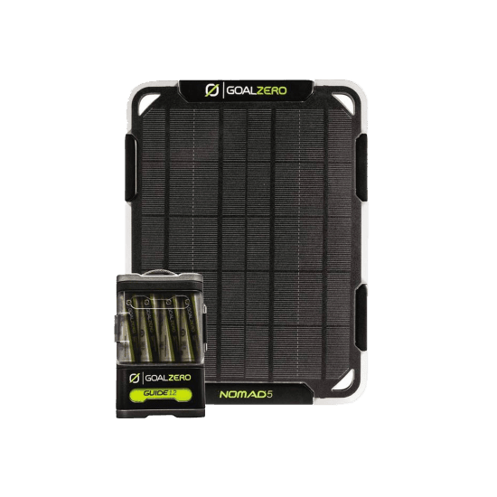 GOAL ZERO - KIT BATTERIE PORTATIVE GUIDE 12 + ET PANNEAU SOLAIRE NOMAD 5