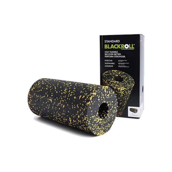 ROULEAU DE MASSAGE STANDARD NOIR/JAUNE