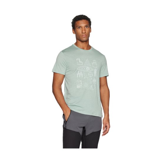 ICEBREAKER - T-SHIRT MÉRINO 150 TECH LITE CAMP HOMME