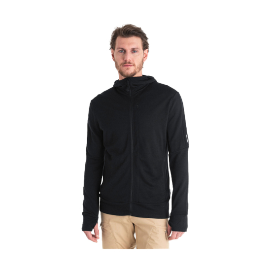 ICEBREAKER - VESTE MERINO 260 QUANTUM IV CAPUCHE HOMME