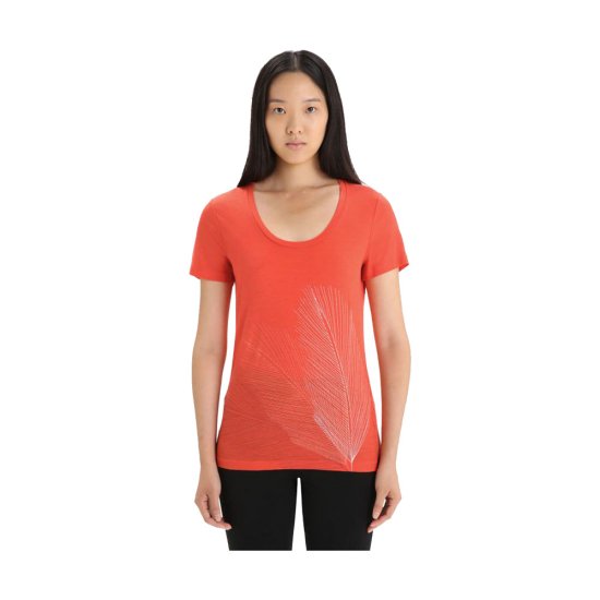 ICEBREAKER - T-SHIRT MERINO TECH LITE II SCOOP SHAPES FEMME