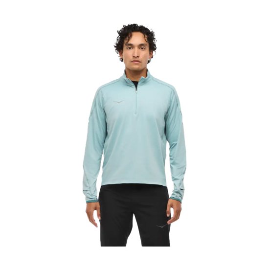 HOKA - T-SHIRT MANCHES LONGUES DEMI-ZIP GLIDETECH HOMME