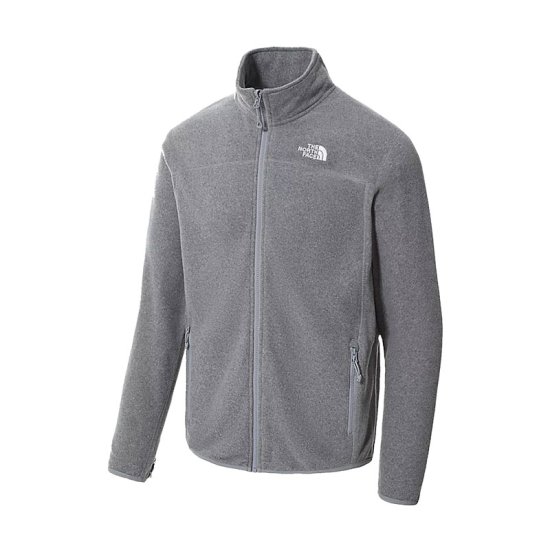 THE NORTH FACE - POLAIRE 100 GLACIER ZIPPEE HOMME GRISE