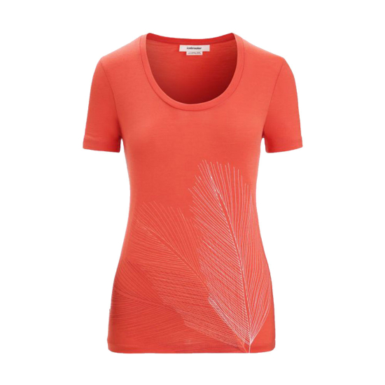 ICEBREAKER - T-SHIRT MERINO TECH LITE II SCOOP SHAPES FEMME