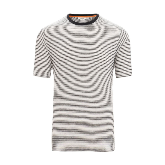 T-SHIRT MERINO LINEN RAYÉ HOMME