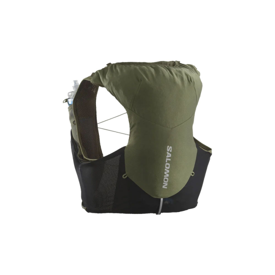 SALOMON - SAC D'HYDRATATION ADV SKIN 5 KAKI AVEC FLASQUES