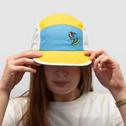 BV SPORT CASQUETTE 5 PANEL DBDB TU 002_DBDB JAUNE/BLEU