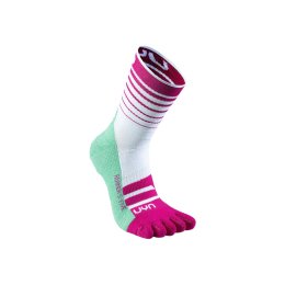 Uyn CHAUSSETTES RUNNER'S FIVE FEMME 35/36 W631_White/Fuchsia/Green