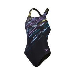 SPEEDO MAILLOT DE BAIN ECO+ M DIG PRINT MEDALIST FEMME 38 BLAPUR