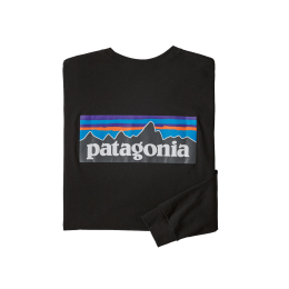 PATAGONIA T-SHIRT MANCHES LONGUES P-6 LOGO RESPONSIBILI-TEE HOMME M BLK