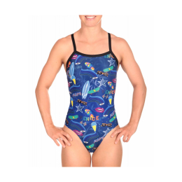 MAKO MAILLOT DE BAIN NEREID FEMME BLEU FONCE 38 61-VENICE NIGHTS