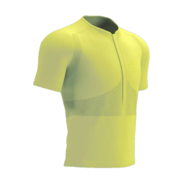 COMPRESSPORT T- SHIRT HALF TRAIL DEMI ZIP HOMME L GREEN SHEEN