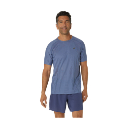 ASICS T-SHIRT MANCHES COURTES METARUN COL ROND HOMME XS 400 / DENIM BLUE