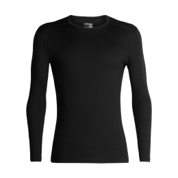 ICEBREAKER SOUS COUCHE MERINO 200 OASIS COL ROND HOMME S BLACK