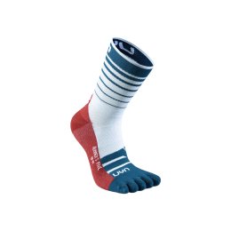 Uyn CHAUSSETTES RUNNER'S FIVE HOMME 45/47 W632_White/Blue Poseidon/Red