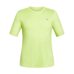 DIADORA T-SHIRT TECH RUN CREW HOMME M SHADOW LIME