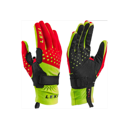 LEKI GANTS NORDIC RACE SHARK 10 RED-YELLOW-BLACK