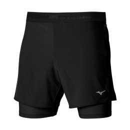 MIZUNO SHORT TRAIL ER 2 EN 1 HOMME L 09/Black