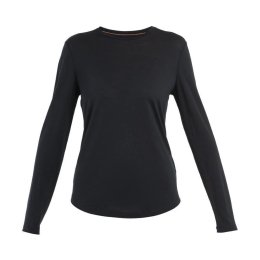 ICEBREAKER T-SHIRT ML MERINO 125 COOL LITE SPHERE III FEMME M BLACK