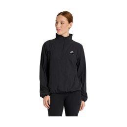 NEW BALANCE PULL ULTRA LIGHT DEMI-ZIP FEMME XS BLACK (001)