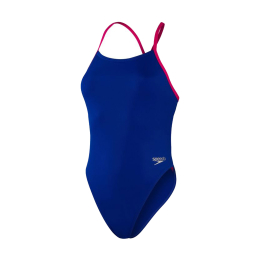 SPEEDO MAILLOT DE BAIN ECO+ SOLID TIE-BACK FEMME BLEU 44 BLU