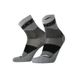 BROOKS CHAUSSETTES HIGH POINT CREW M 12 - ASPHALT/BLACK