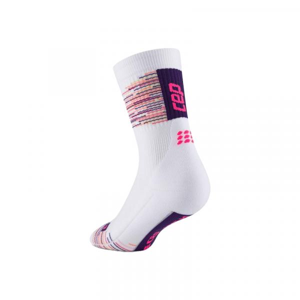 CHAUSSETTES PARIS VIBES 80'S MID CUT HOMME BLANCHES/ROSES-1