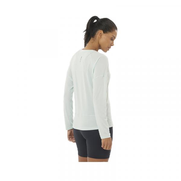 T-SHIRT MANCHES LONGUES CROSS RUN FEMME BLEU CLAIR-2