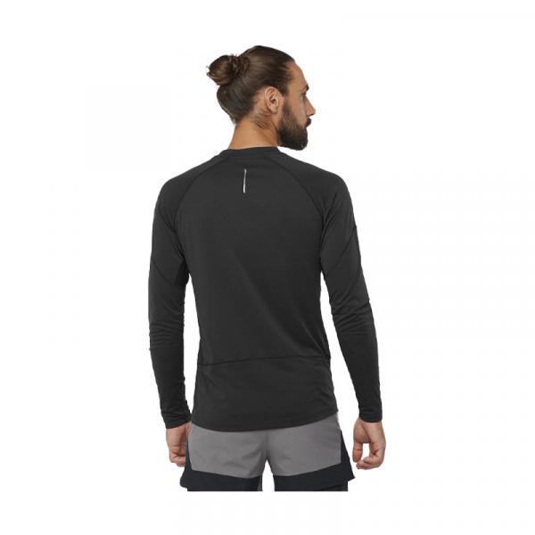 T-SHIRT MANCHES LONGUES CROSS RUN HOMME NOIR-2