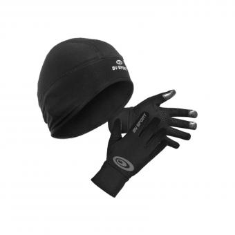 Pack Hiver taille unique : bonnet / gants / tour de cou polaire noi