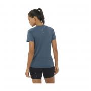 T-SHIRT MANCHES COURTES CROSS RUN FEMME BLEU FONCÉ-thumb-2