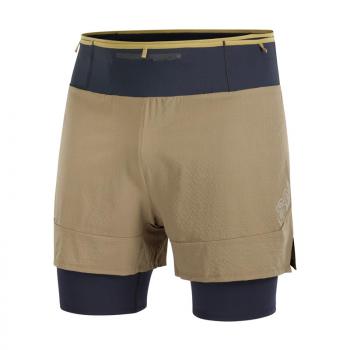 SHORT SENSE AERO 2 EN 1 HOMME MARRON